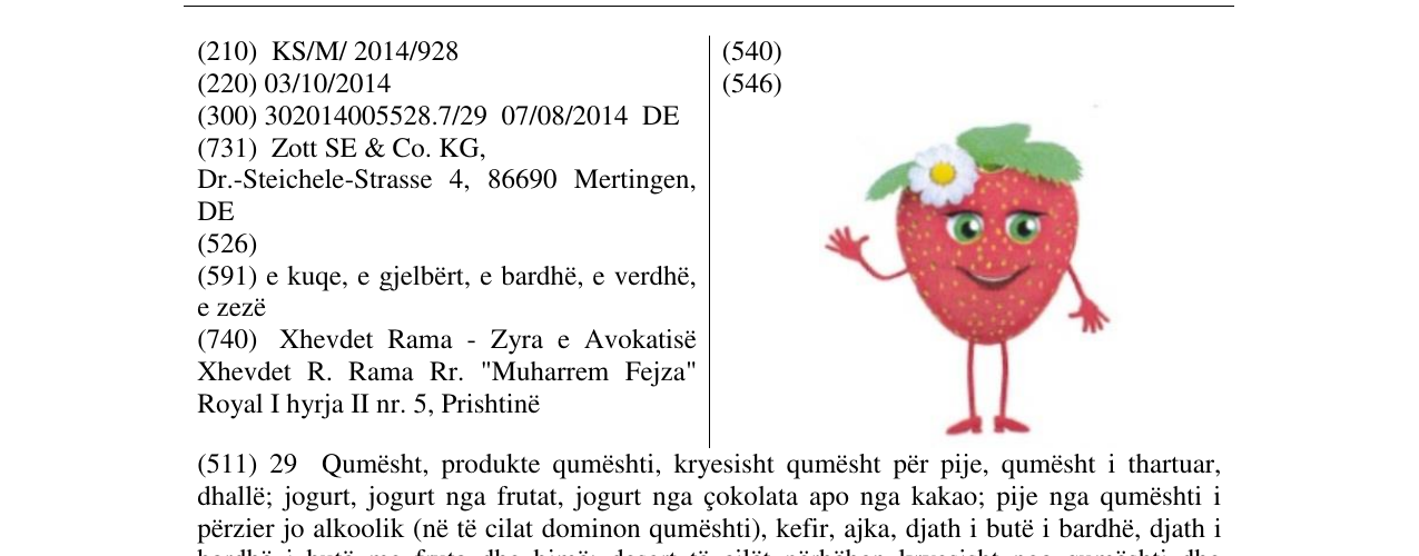 Zëri i markës Markë figurative në buletin