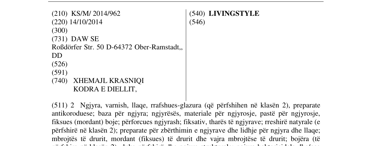 Zëri i markës LIVINGSTYLE në buletin