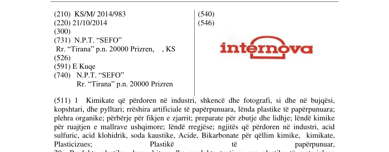 Zëri i markës internova në buletin