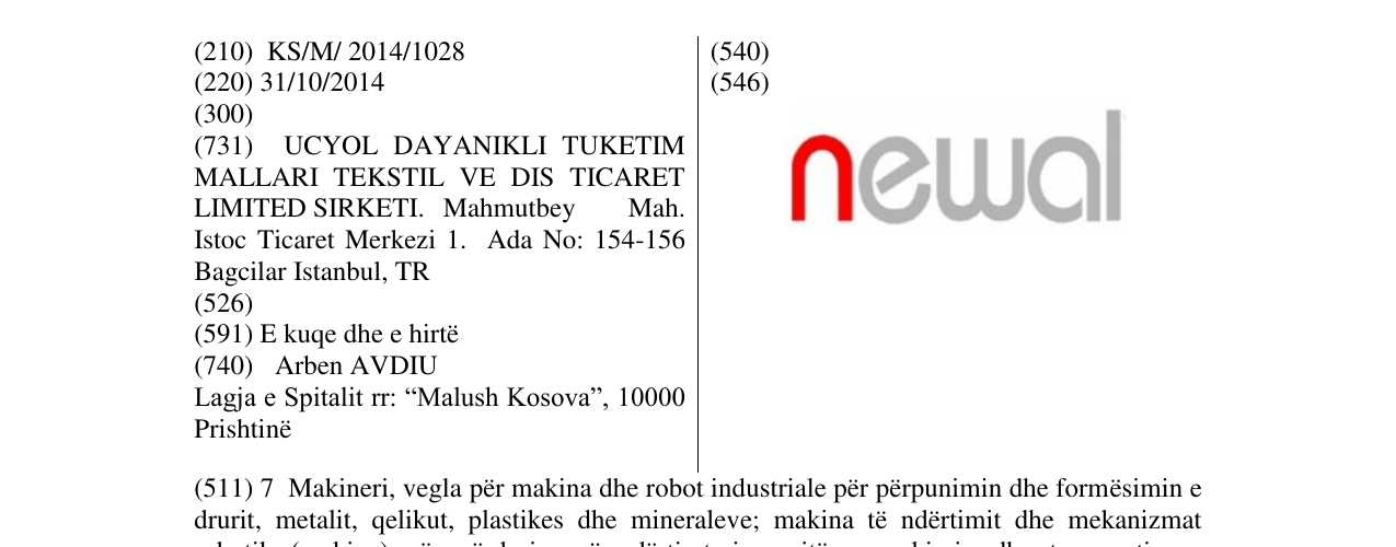 Zëri i markës newal në buletin