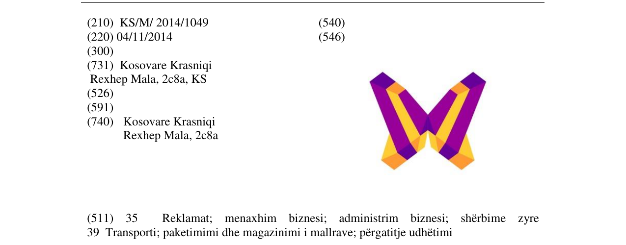 Zëri i markës Markë figurative në buletin