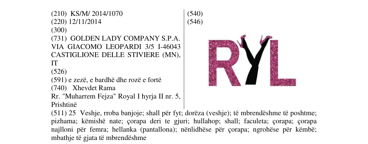 Zëri i markës RYL në buletin