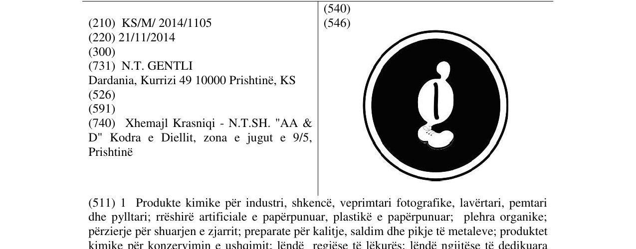Zëri i markës Markë figurative në buletin