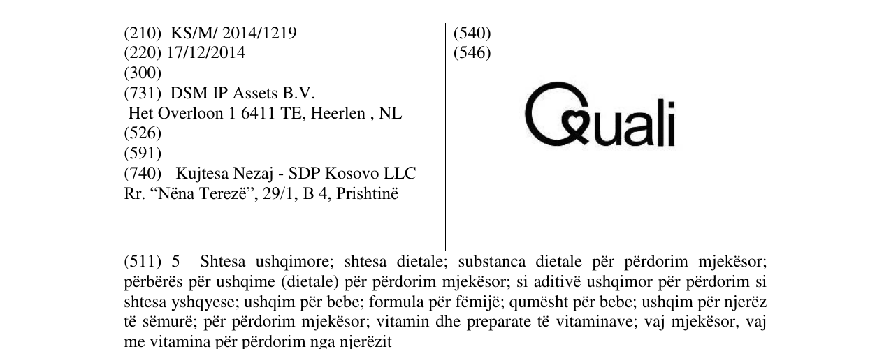 Zëri i markës Quali në buletin