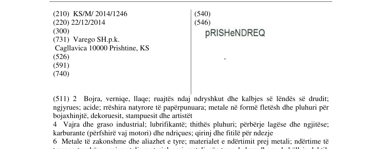Zëri i markës PRISHeNDREQ në buletin