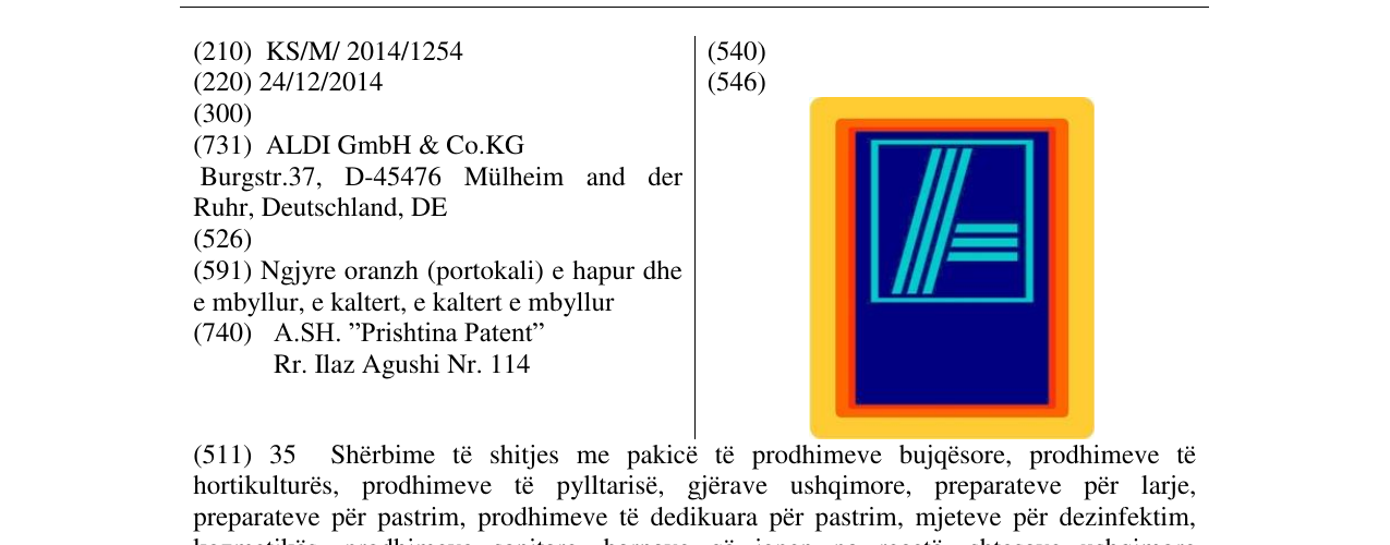 Zëri i markës Markë figurative në buletin