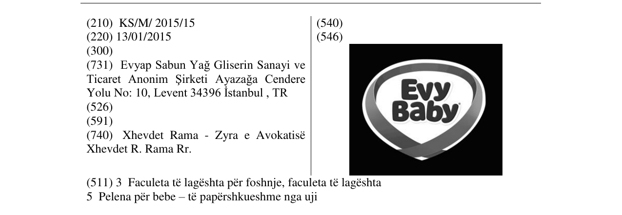 Zëri i markës EVY Baby në buletin