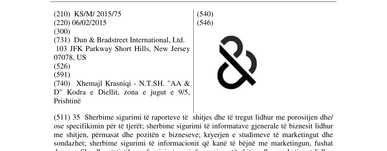 Zëri i markës Markë figurative në buletin