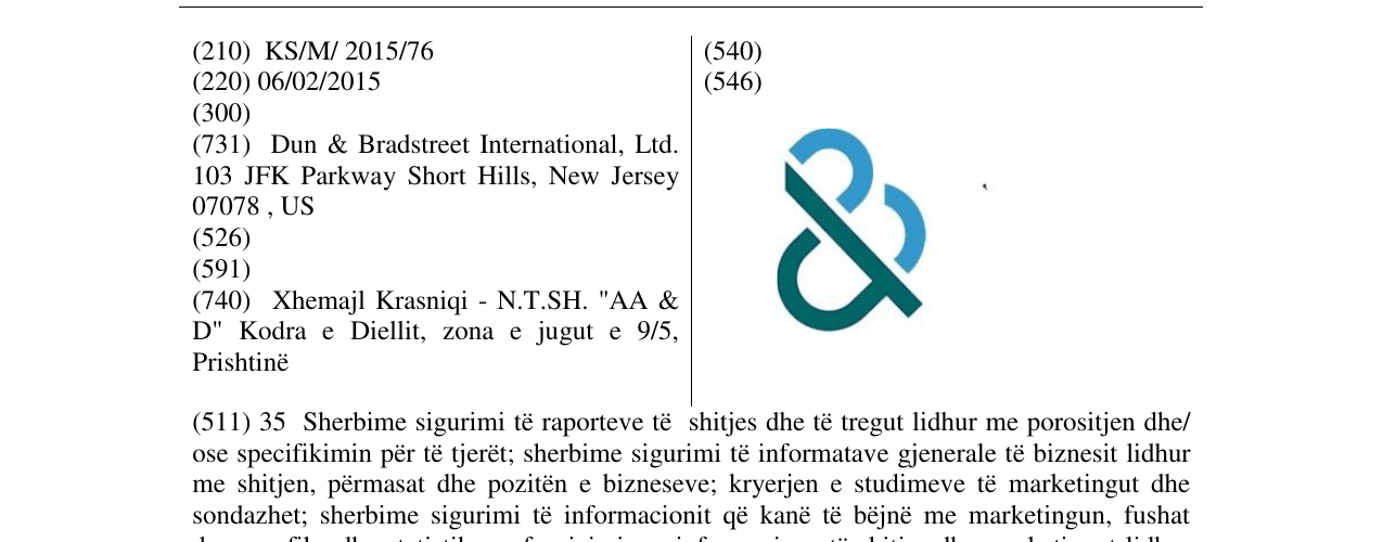 Zëri i markës Markë figurative në buletin
