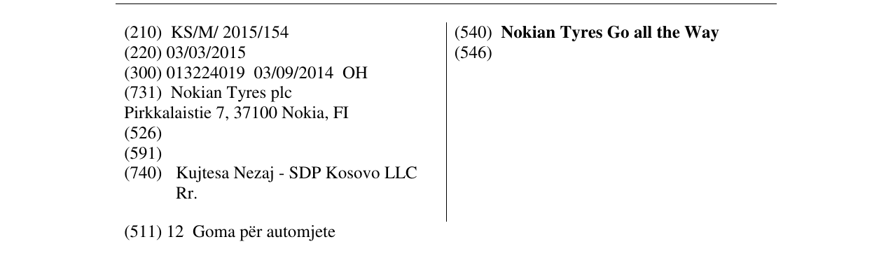 Zëri i markës Nokian Tyres Go all the Way në buletin