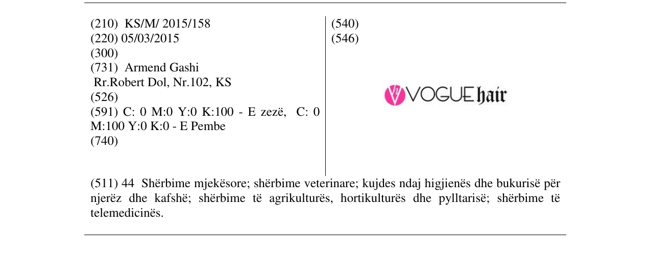 Zëri i markës VOGUE hair në buletin