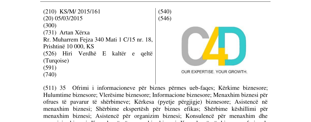 Zëri i markës C4D në buletin