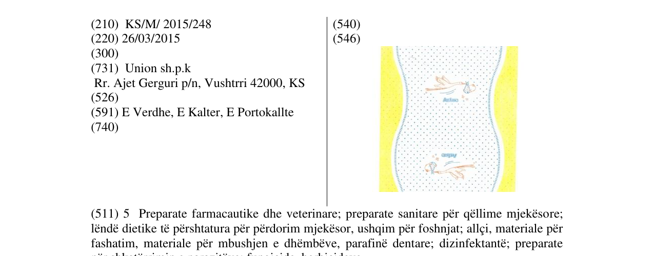 Zëri i markës Markë figurative në buletin