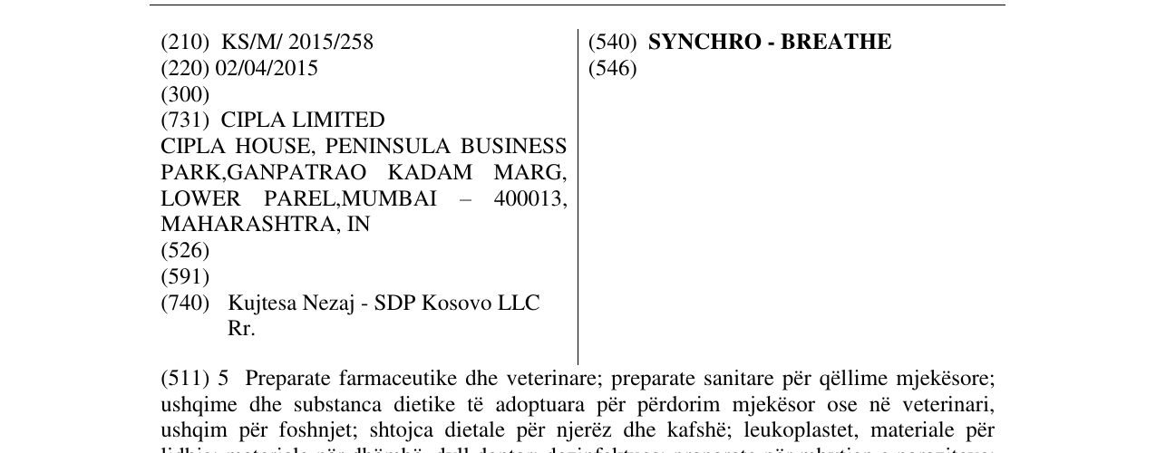 Zëri i markës SYNCHRO - BREATHE në buletin