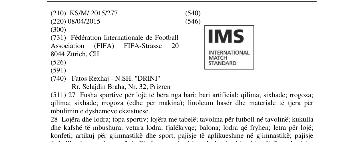 Zëri i markës IMS në buletin