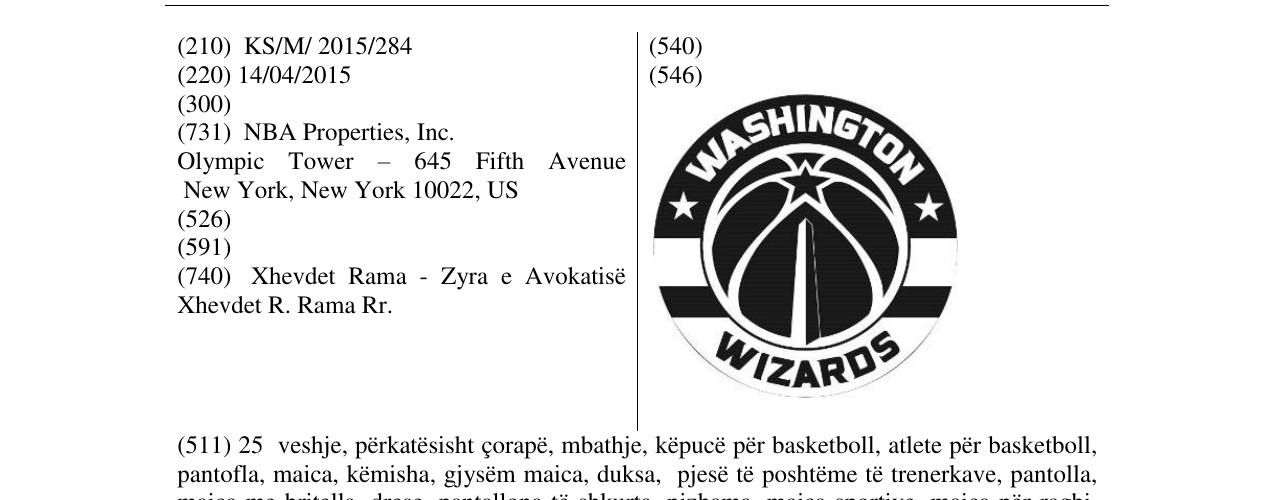 Zëri i markës WASHINGTON WIZARDS në buletin