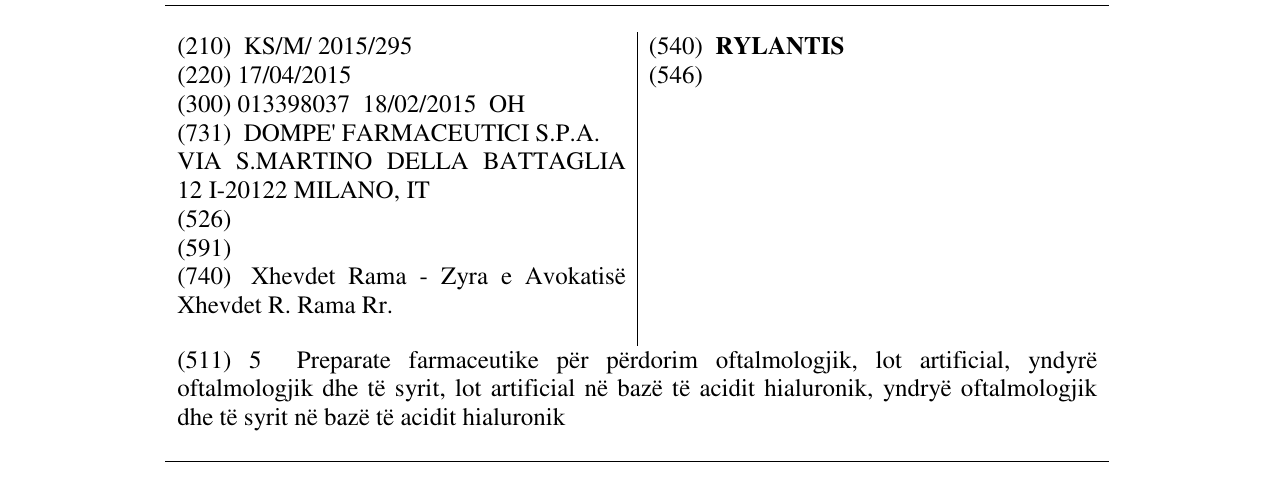 Zëri i markës RYLANTIS në buletin