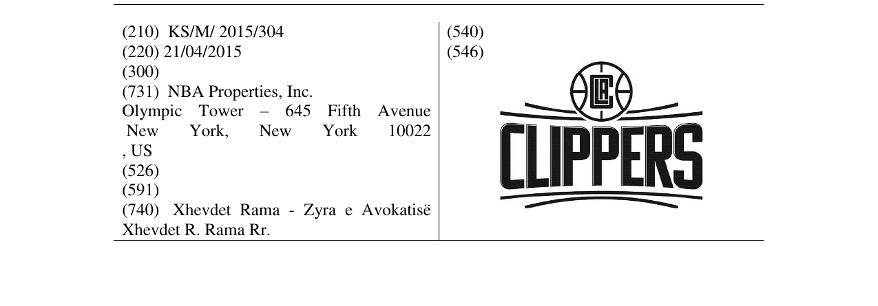 Zëri i markës CLIPPERS në buletin