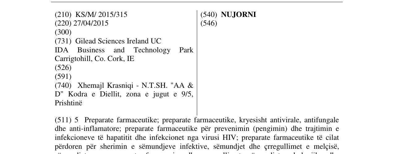 Zëri i markës NUJORNI në buletin