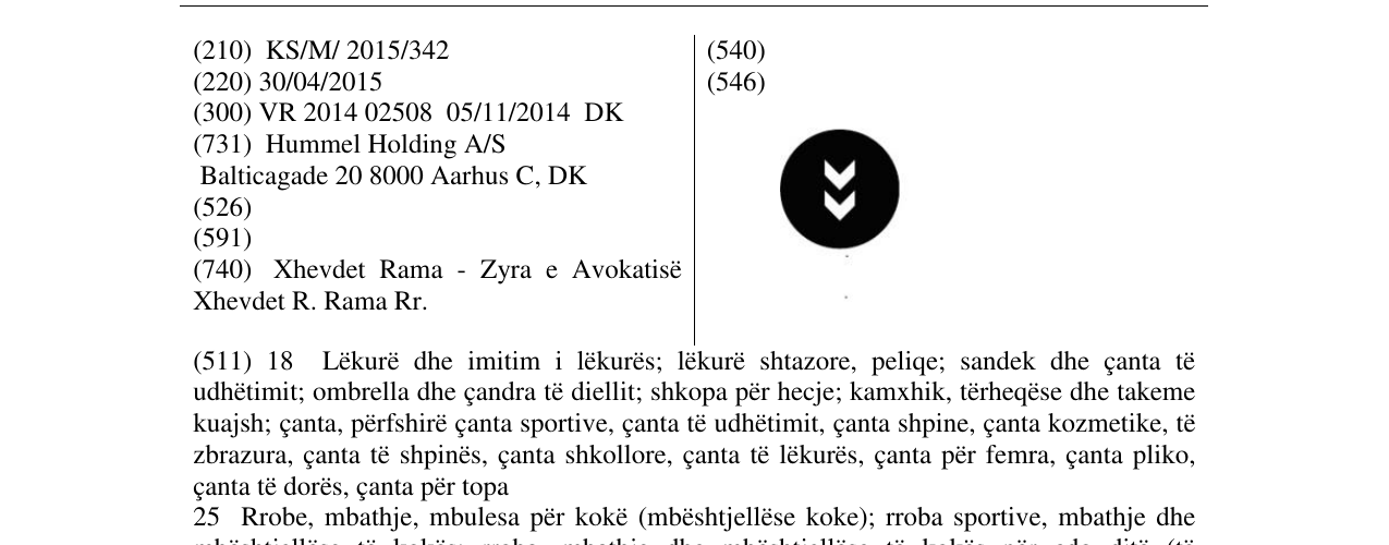 Zëri i markës Markë figurative në buletin