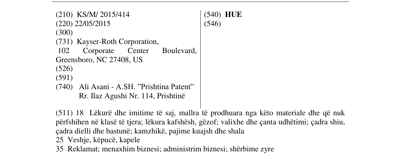 Zëri i markës HUE në buletin