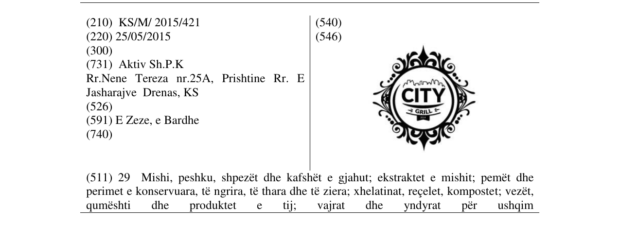 Zëri i markës CITY në buletin
