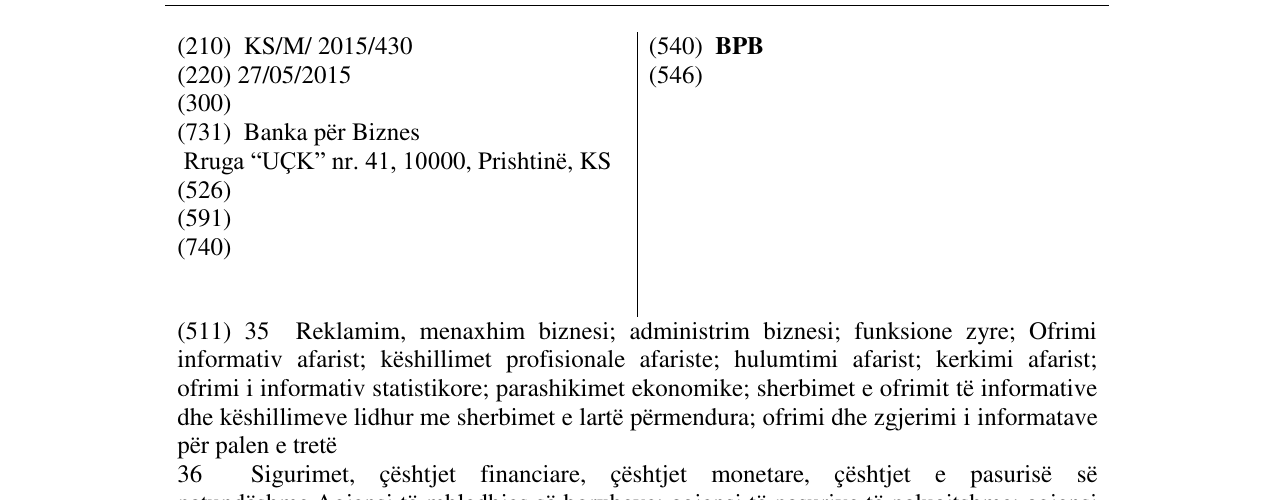 Zëri i markës BPB në buletin