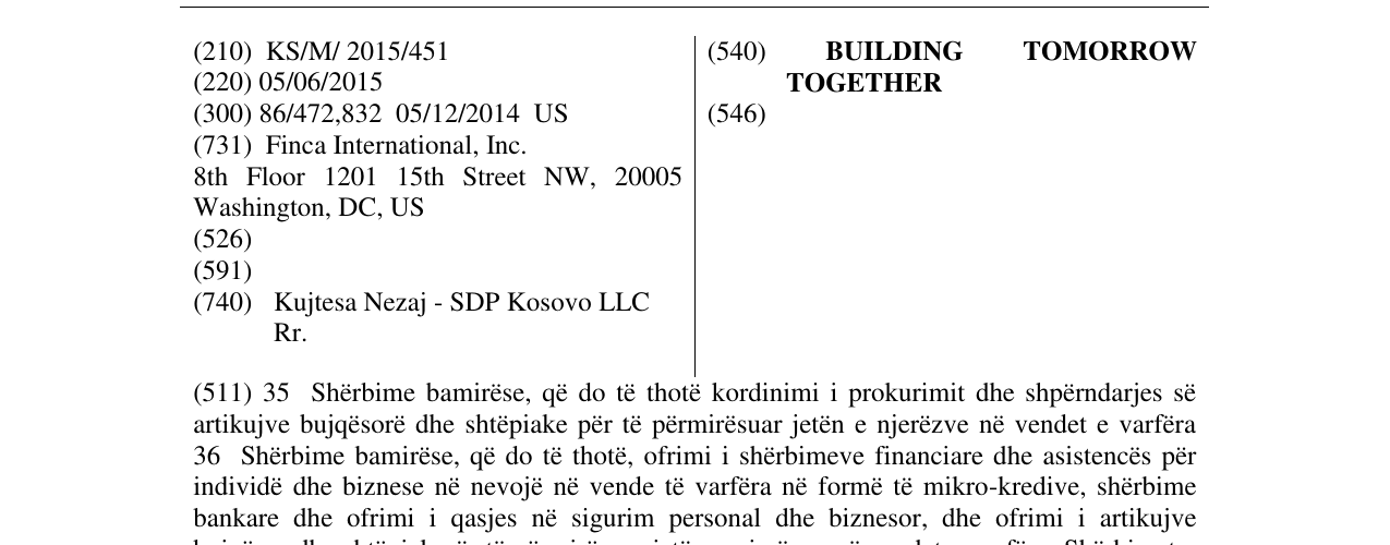 Zëri i markës BUILDING TOMORROW TOGETHER në buletin