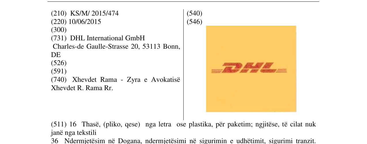 Zëri i markës Markë figurative në buletin