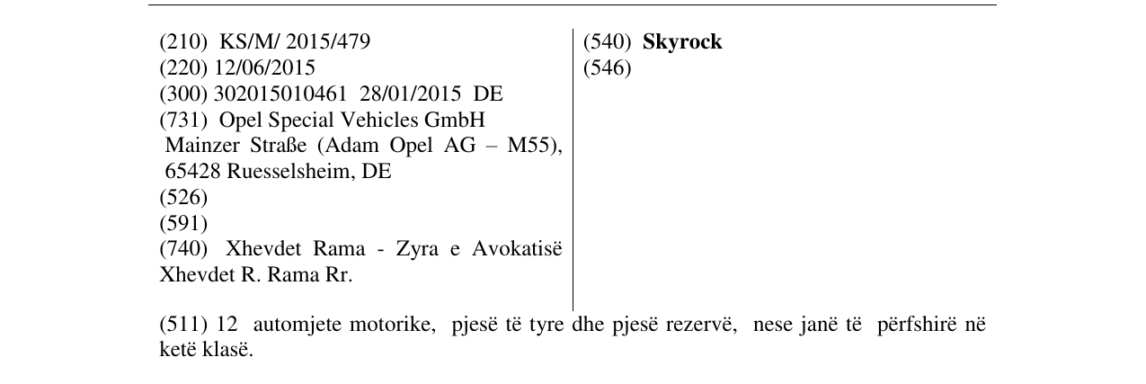 Zëri i markës Skyrock në buletin
