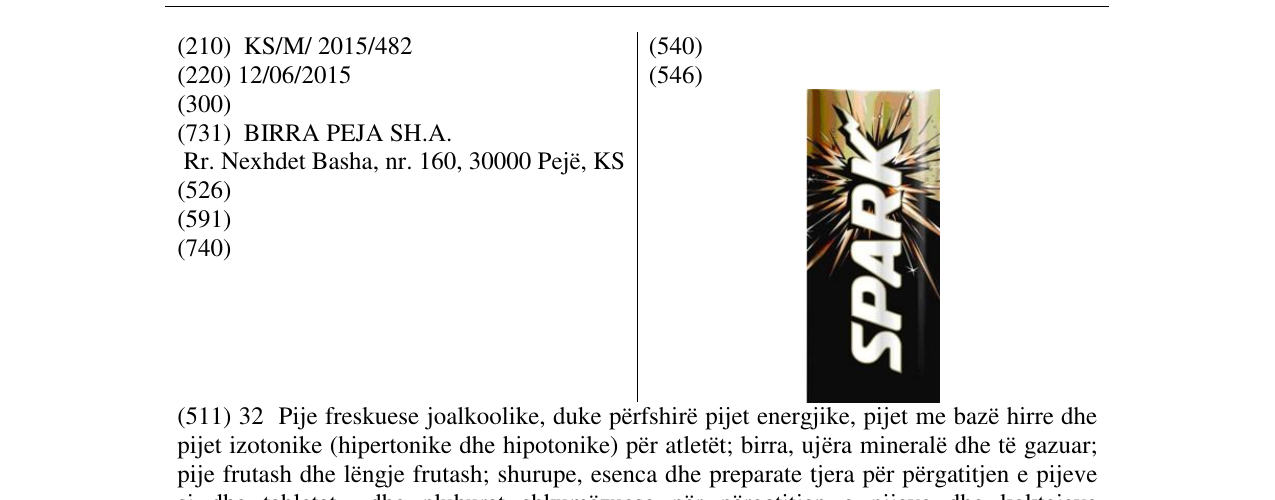 Zëri i markës SPARK në buletin