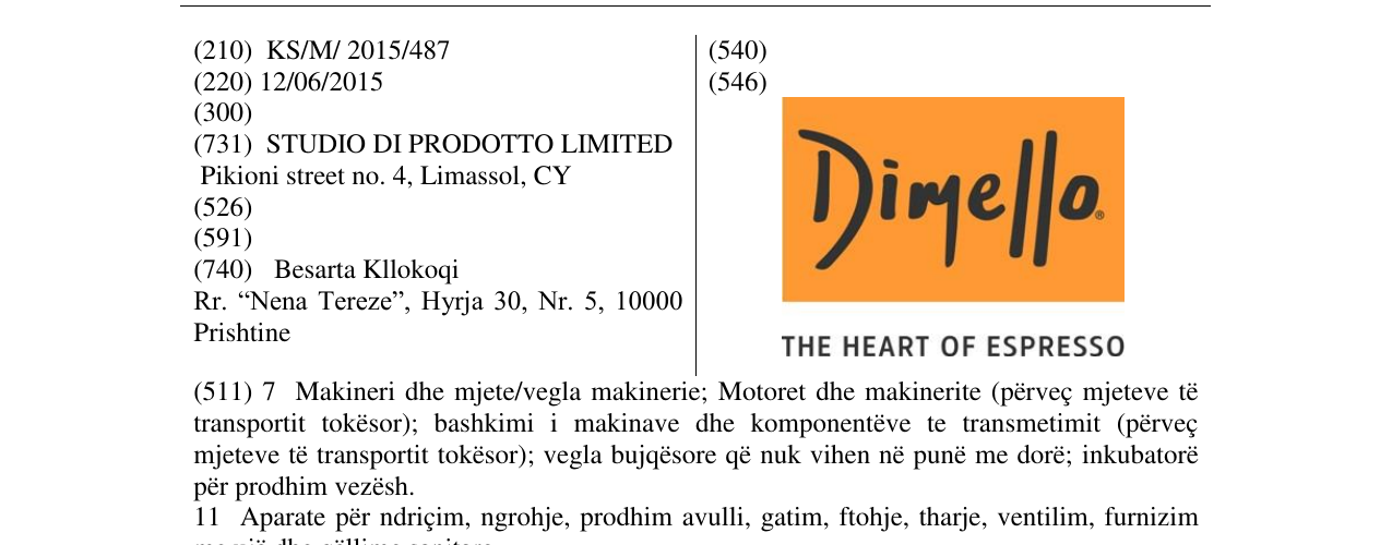 Zëri i markës Markë figurative në buletin