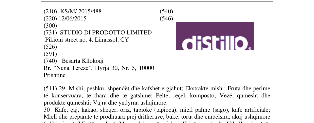 Zëri i markës Markë figurative në buletin