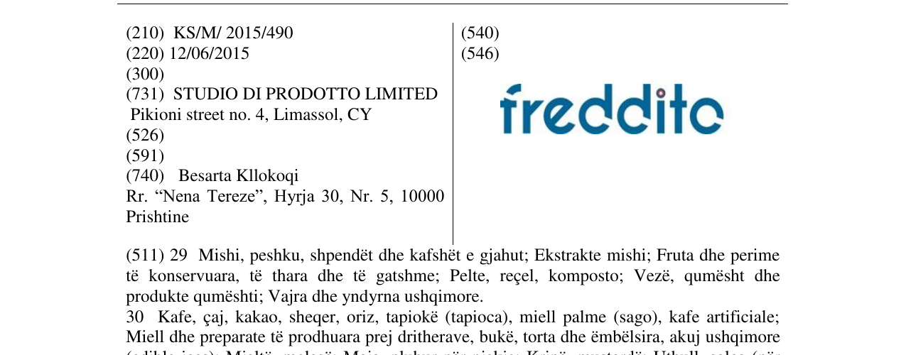 Zëri i markës Markë figurative në buletin