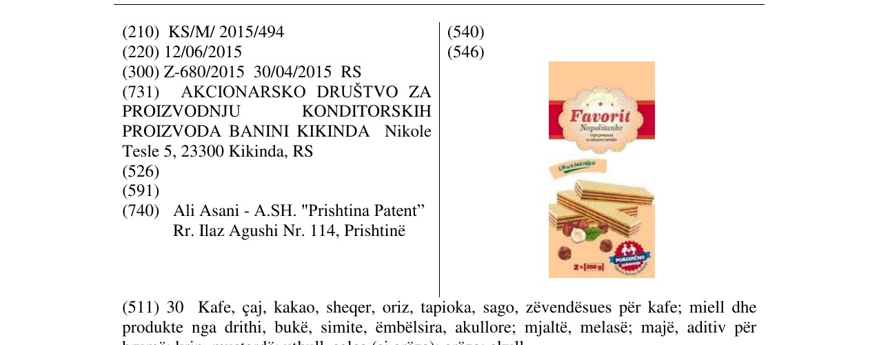 Zëri i markës Markë figurative në buletin