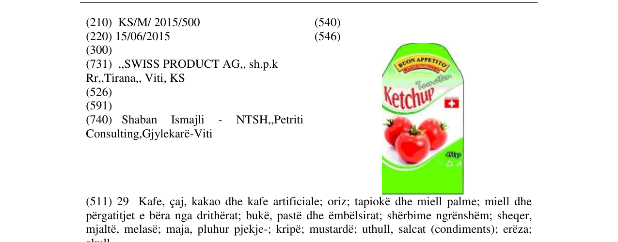 Zëri i markës Markë figurative në buletin