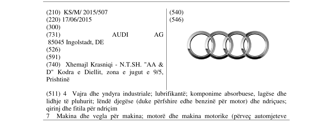 Zëri i markës Markë figurative në buletin