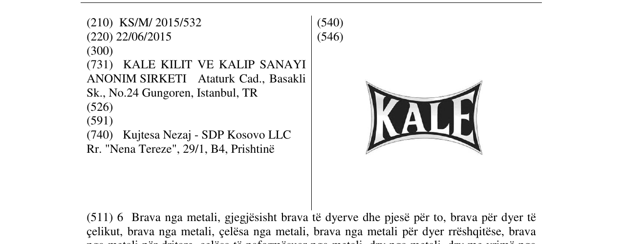 Zëri i markës KALE në buletin