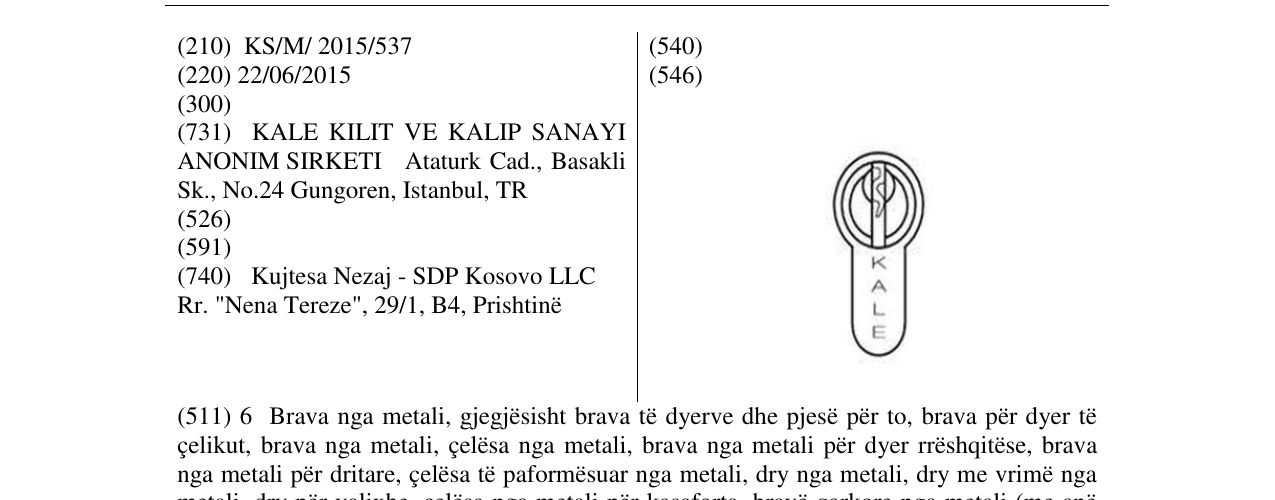 Zëri i markës KALE në buletin