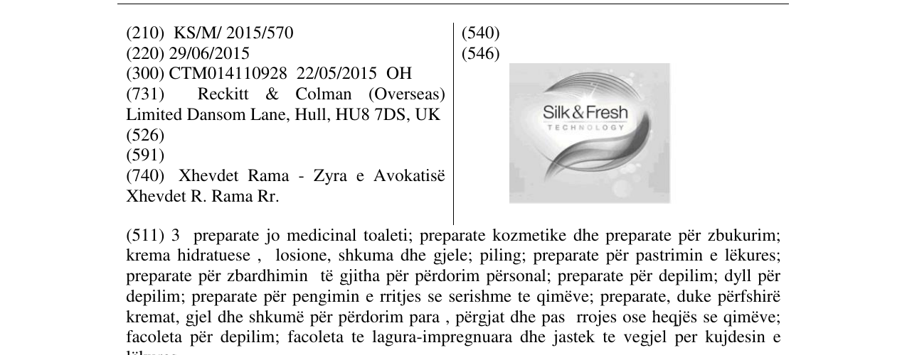 Zëri i markës Silk & Fresh TECHNOLOGY në buletin