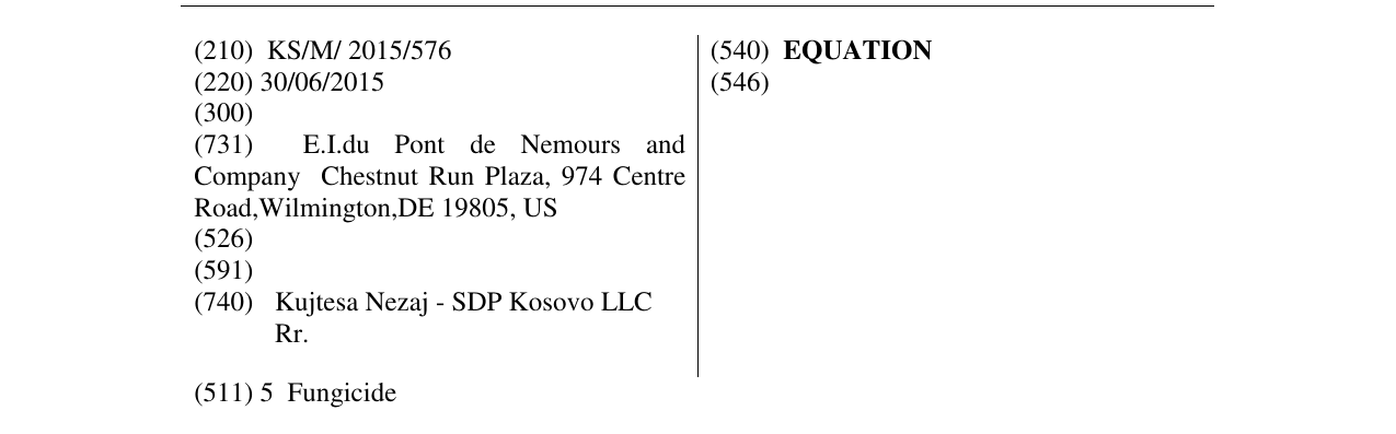 Zëri i markës EQUATION në buletin
