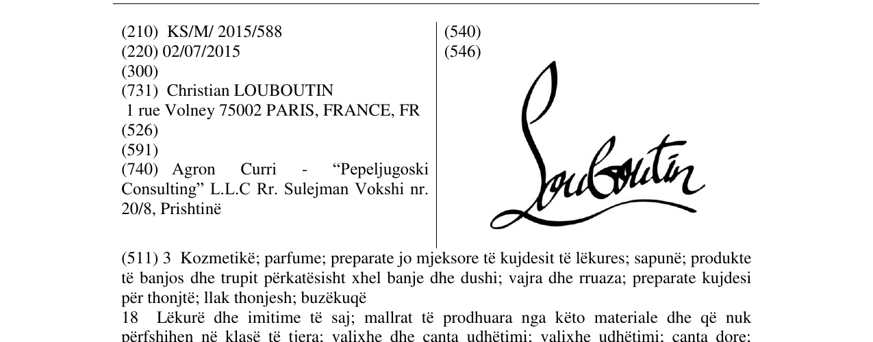 Zëri i markës Markë figurative në buletin