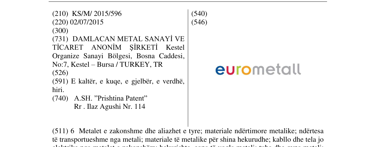 Zëri i markës Markë figurative në buletin