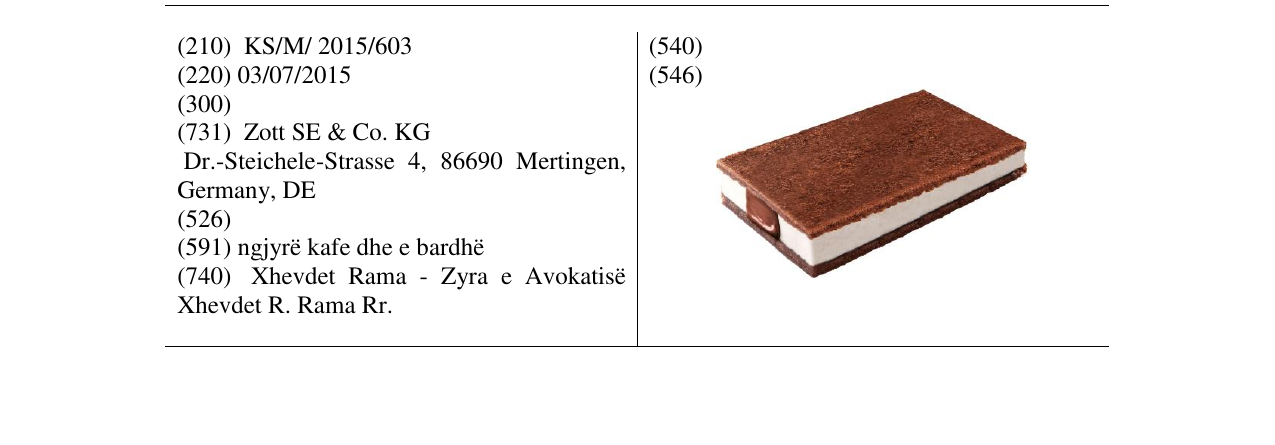 Zëri i markës Markë figurative në buletin