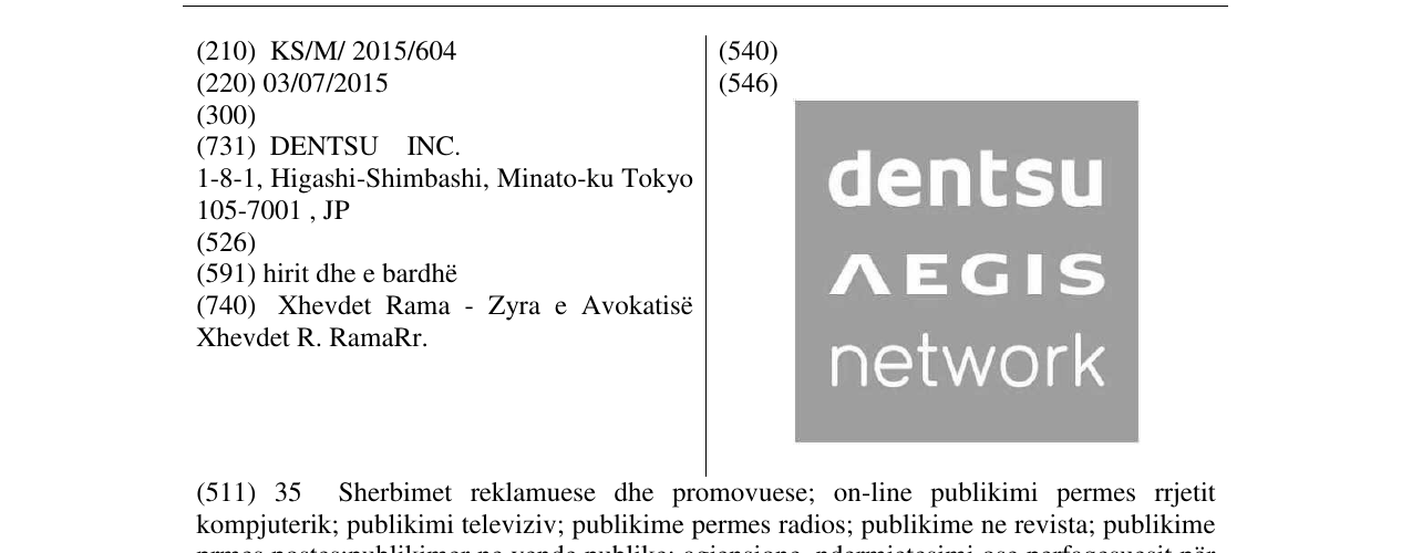 Zëri i markës dentsu network në buletin