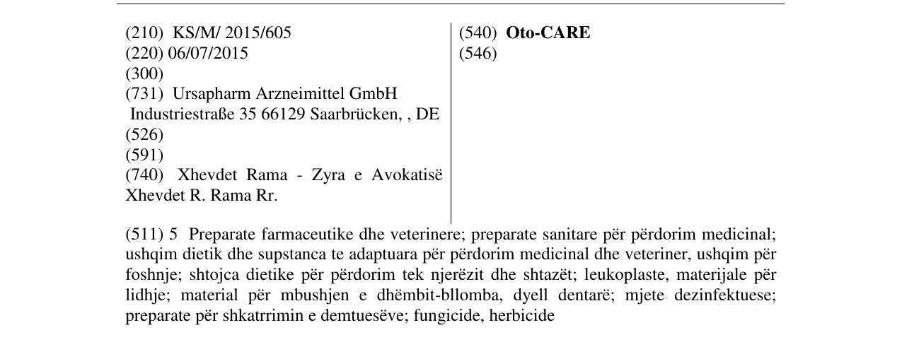Zëri i markës Oto-CARE në buletin