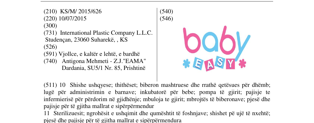 Zëri i markës baby EASY në buletin