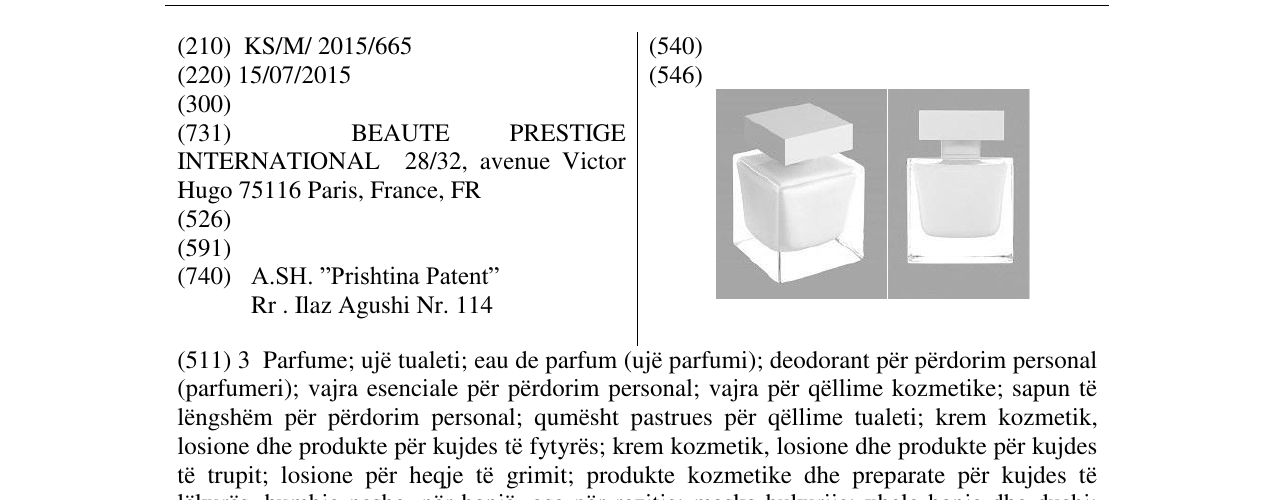 Zëri i markës Markë figurative në buletin