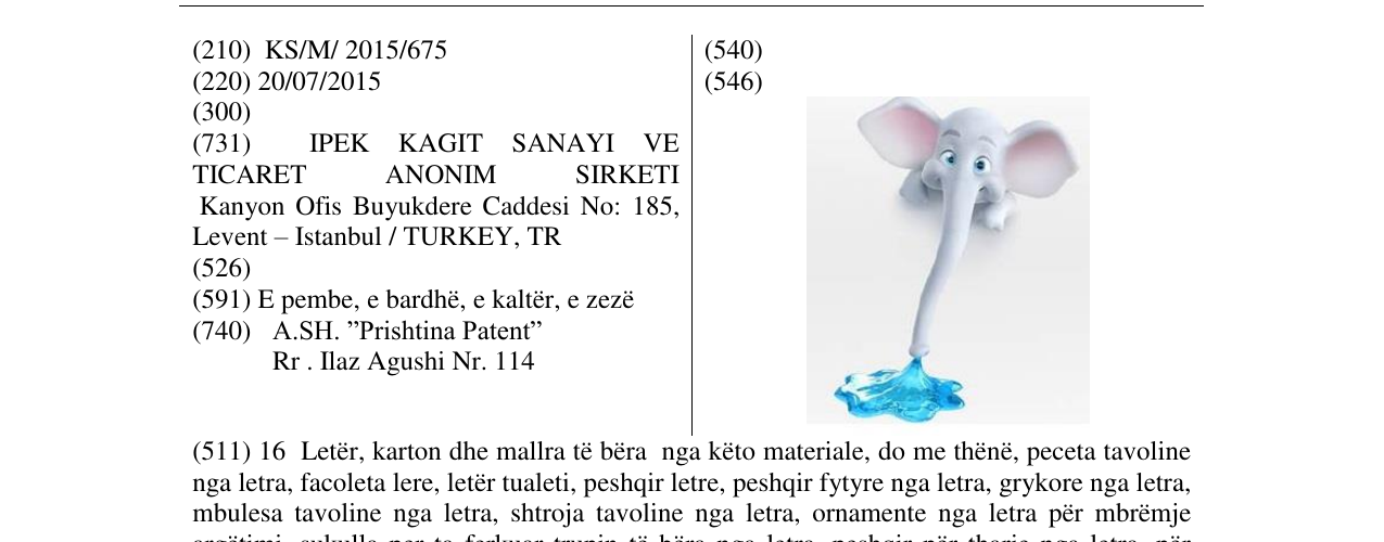 Zëri i markës Markë figurative në buletin