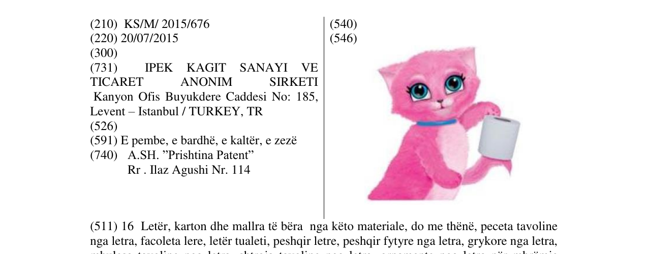Zëri i markës Markë figurative në buletin